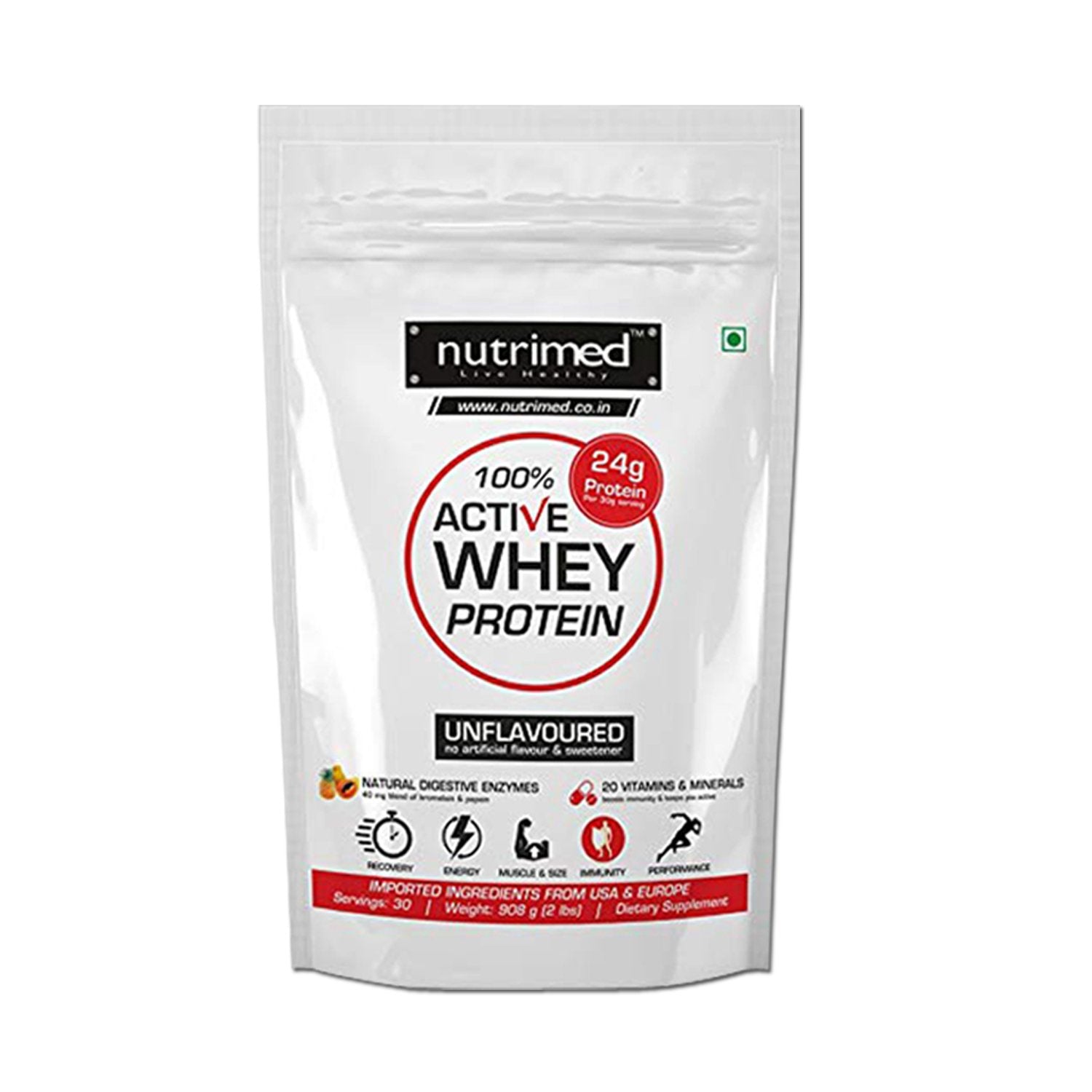 Nutrimed 100% Active Whey Protein - 2lbs + 2lbs - nutrimedmain