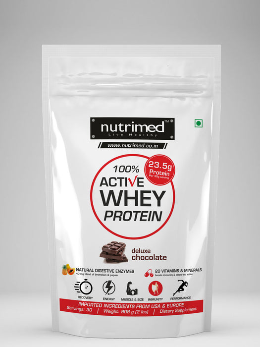 Nutrimed 100% Active Whey Protein - 2lbs + 2lbs - nutrimedmain