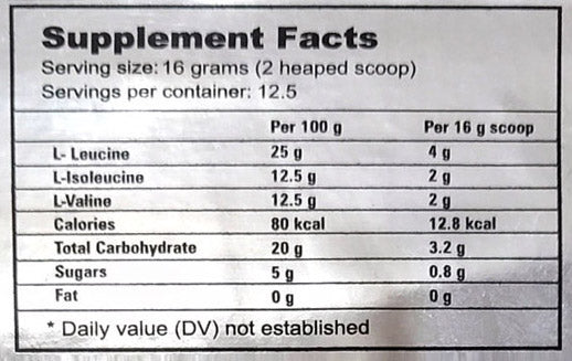 Instantized BCAA Aminos - 200gms