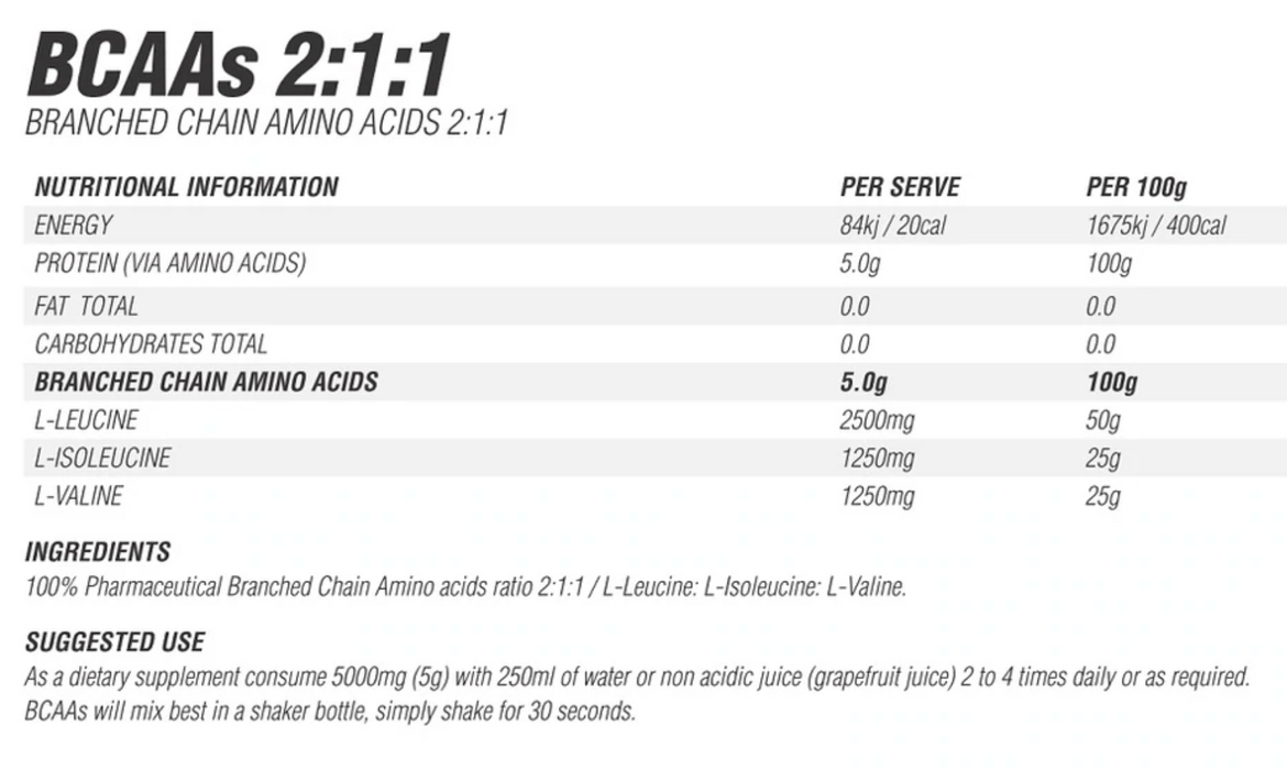 Instantized BCAA Aminos - 200gms