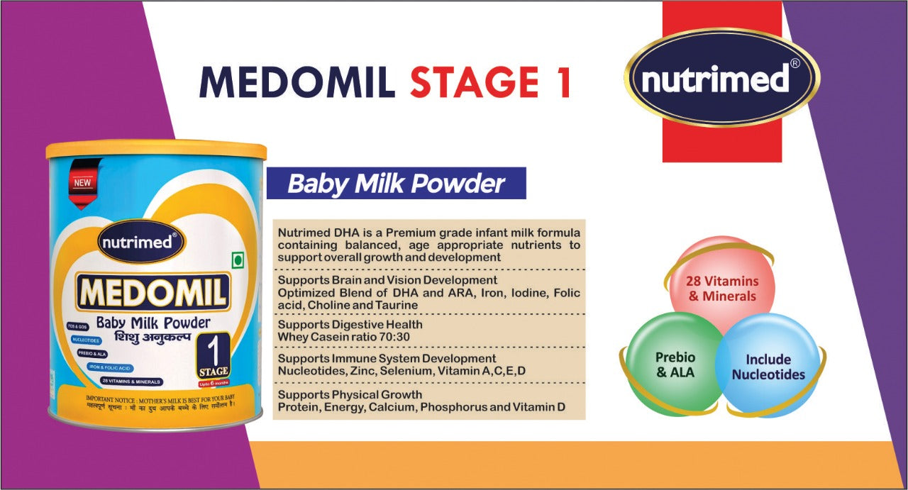 Medomil Stage 1 Infant Milk Formula (0-6 months) - 400gm