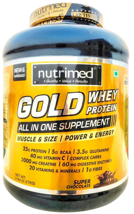Gold Whey Protein - 5 lbs - nutrimedmain