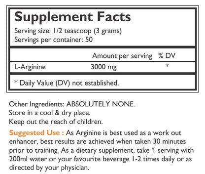 Pure 100% L-Arginine - nutrimedmain