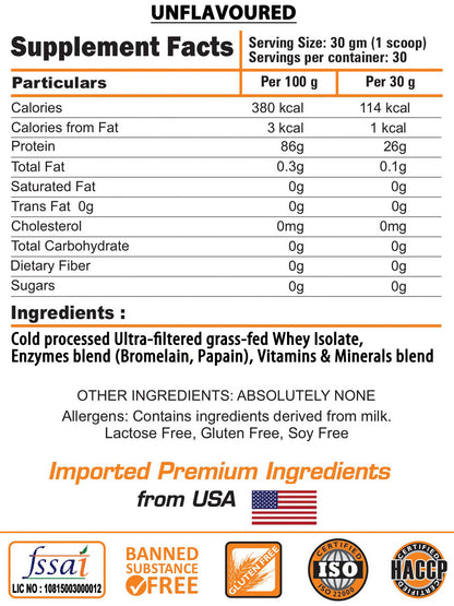 100% Grass-fed Whey Isolate (with Enzymes, Multivitamins) - nutrimedmain